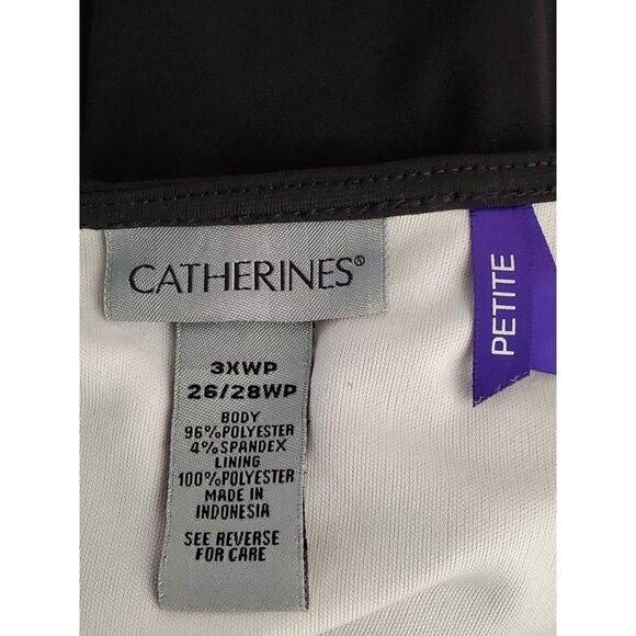 CATHERINES BODYCON DRESS WHITE/BLACK SLEEVELESS POLY/SPANDEX SIZE 3XWP - Picture 5 of 5